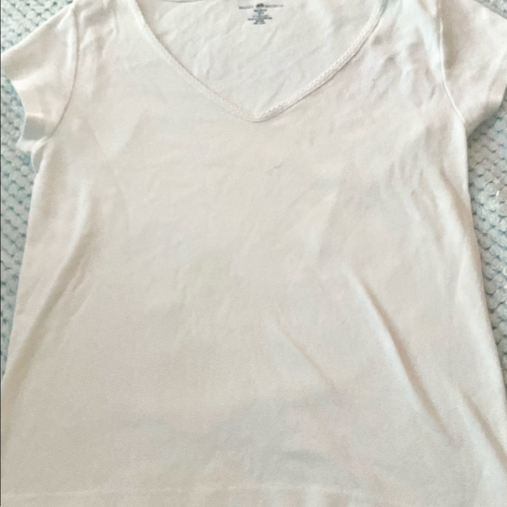 White v-neck